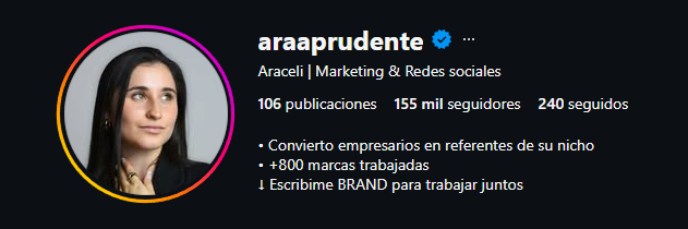 Perfil de Instagram de araaprudente