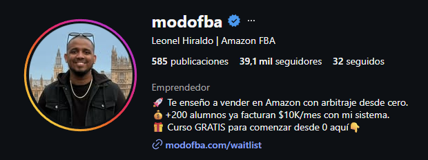 Perfil de Instagram de modofba