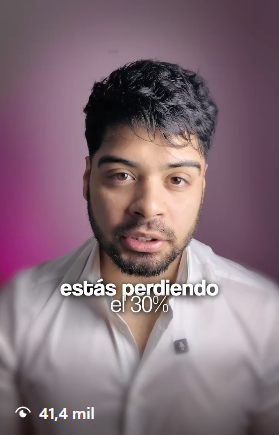 Reel viral de Alex Salate con 41,4 mil visualizaciones